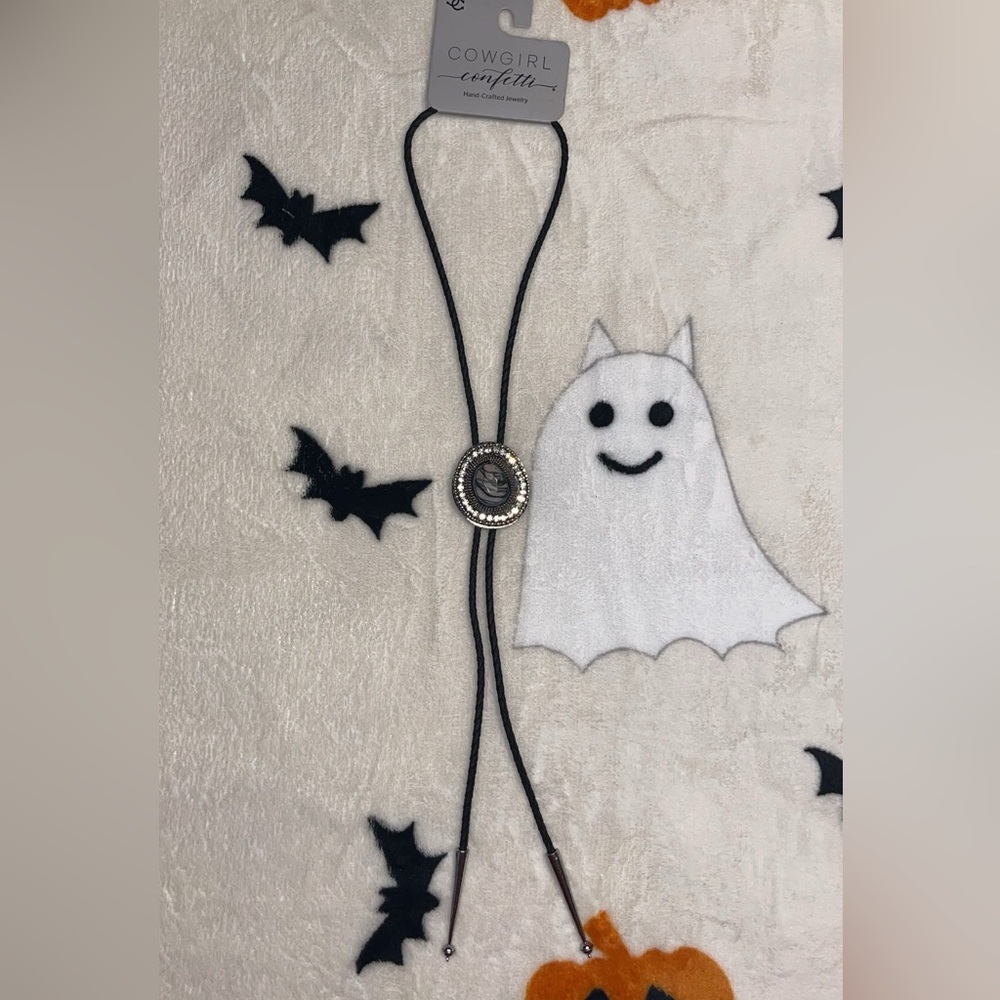 Cowgirl Confetti Black Bolo Tie